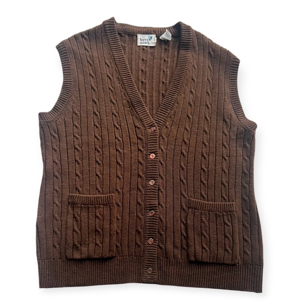 ❌SOLD❌ Vintage 80s Cable Knit Sweater Vest